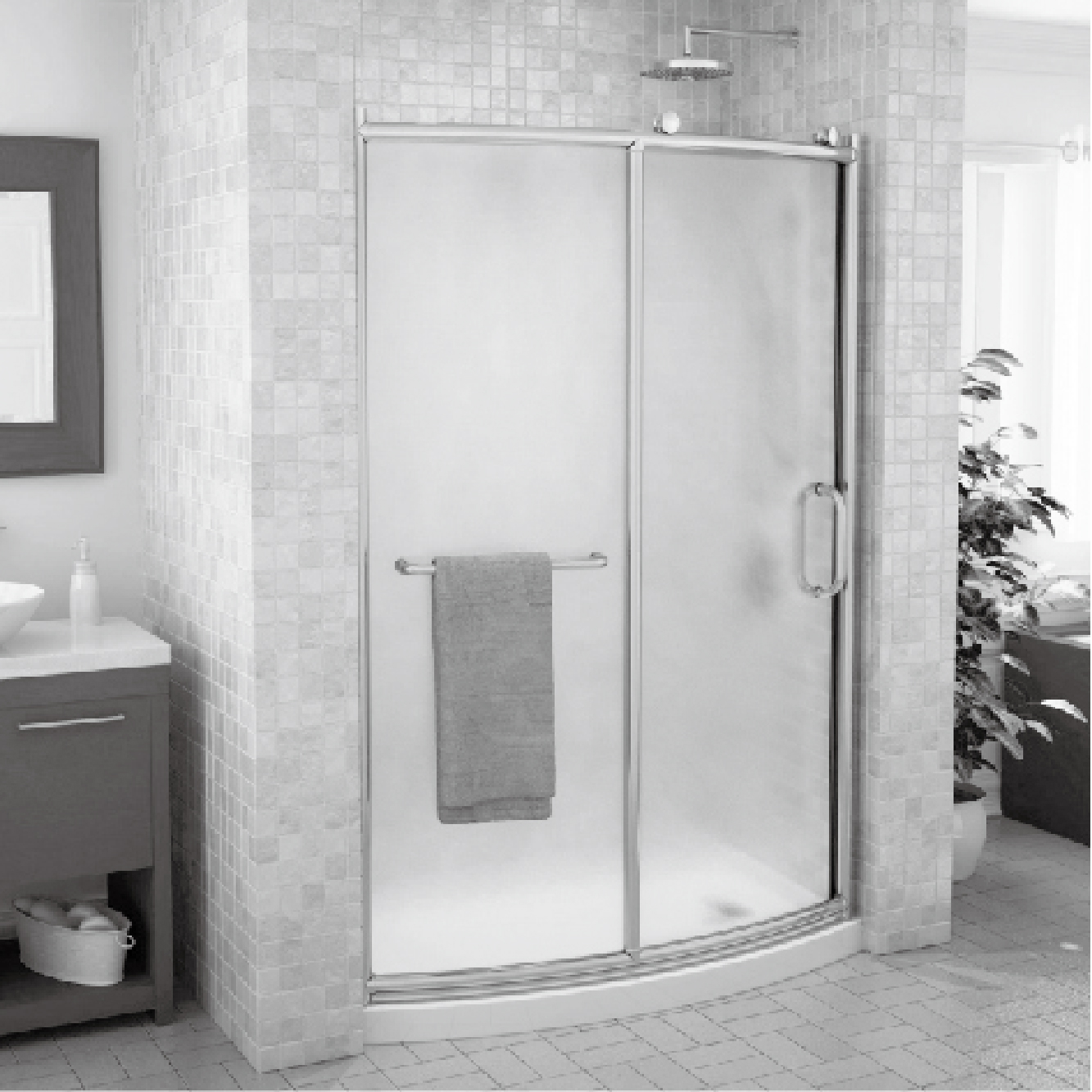 Hotel Custom Curved Glass Sliding Barn Shower Doors (HHBF) Buy high