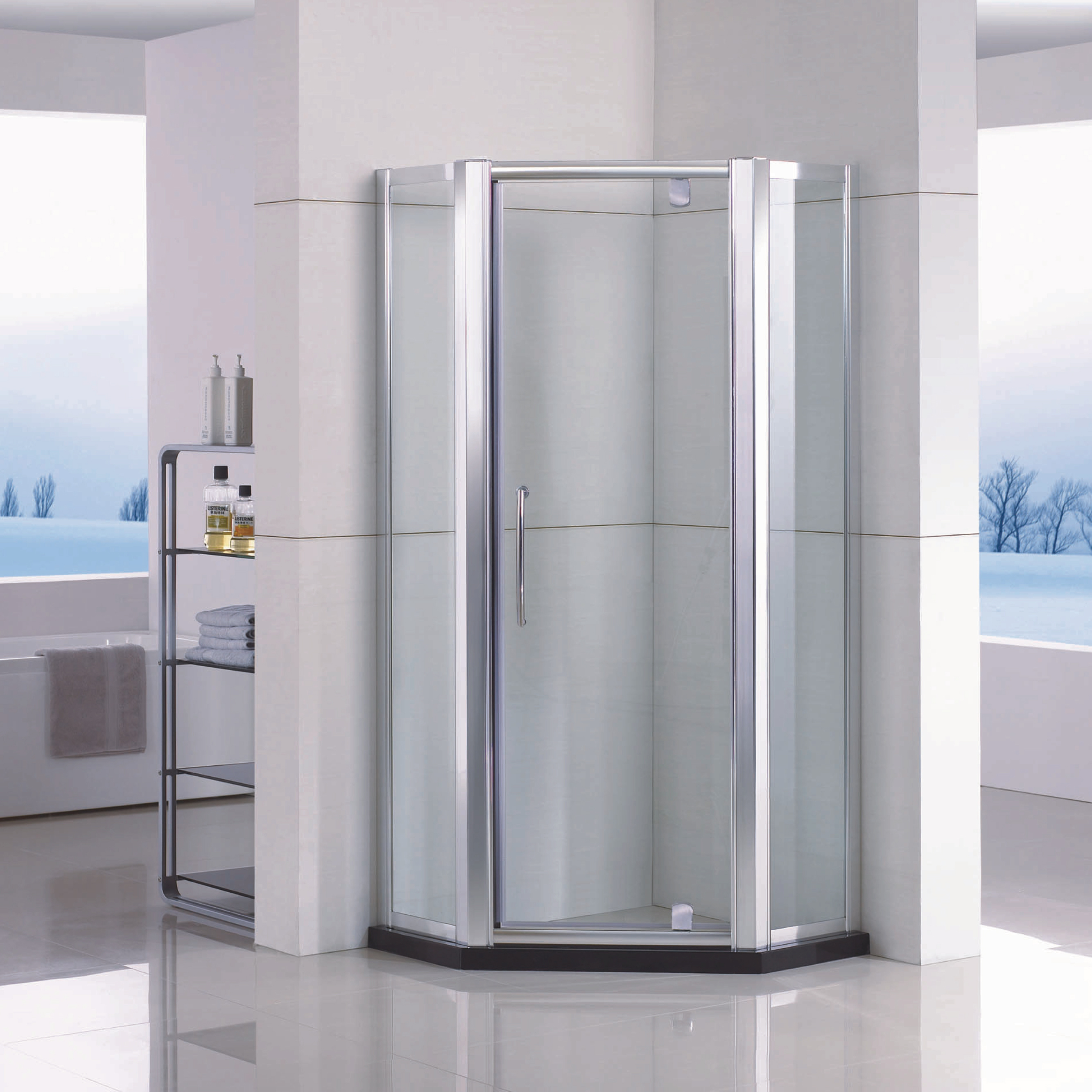 Neo Angle Custom Framed Glass Pivot Shower Enclosures (WS-DP090) - Buy ...