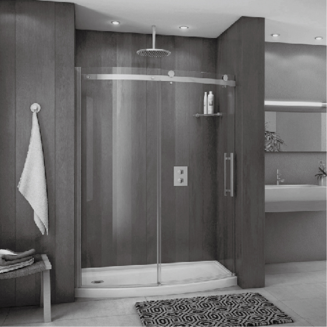 Home Frameless Curved Sliding Glass Bowfront Shower Doors (HCBF) Buy